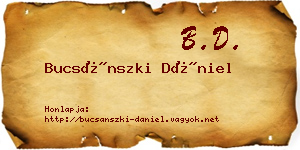 Bucsánszki Dániel névjegykártya