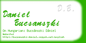 daniel bucsanszki business card